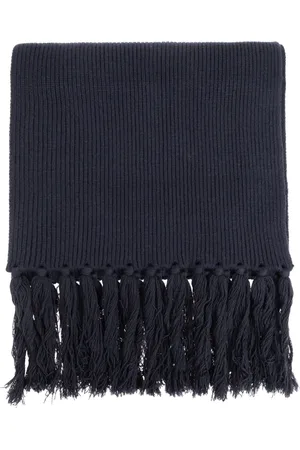 OFFICINE GENERALE Tilbehør, unisex, Blå, ONE SIZE, Uld, Tørklæde med frynser