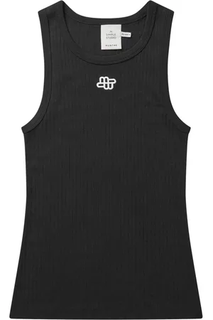 Munthe Top, Dame, Sort, 2XS, Bomuld, Broderet Logo Sort Top