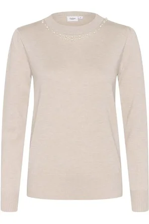 Saint Tropez Strik, Dame, , M, Uld, Grå Morn Melange Cardigan Sweater