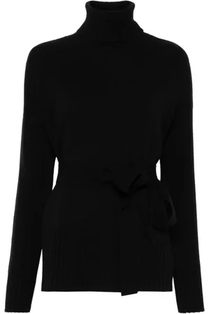 FARFETCH Strik, Dame, Sort, M, Uld, Sort Uld-Kashmir Turtleneck Sweater
