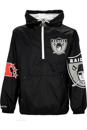 Mitchell & Ness Sport, Herre, Sort, M, Uld, Oakland Raiders Windbreaker Anorak Original Team Farver