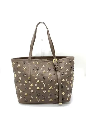 Jimmy Choo Pre-owned, Dame, Brun, ONE SIZE, Tyl, Pre-owned Laeder hndtasker