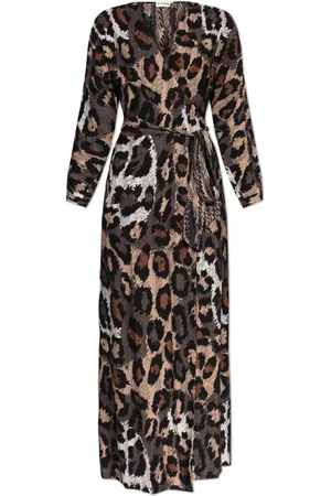 Diane von Furstenberg Kjole, Dame, Brun, XS, Kjole med dyreprint
