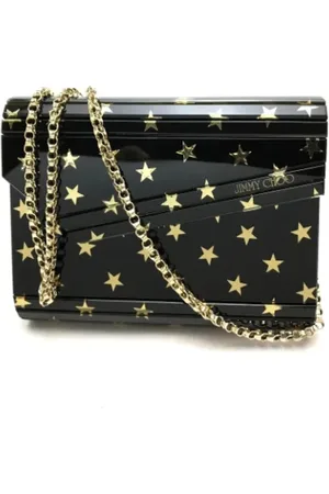 Jimmy Choo Pre-owned, Dame, Sort, ONE SIZE, Uld, Pre-owned Stof skuldertasker