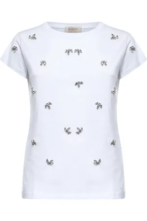 Kaos Top, Dame, Hvid, M, Bomuld, Hvide T-shirts og Polos