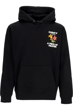 Obey Sweathshirts & Hoodies, Herre, Sort, S, Bomuld, Himmel Hættetrøje Premium Fleece Sort