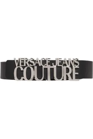 VERSACE Tilbehør, Herre, Sort, 95 CM, Læder, Sort unisex bælte med metallogo
