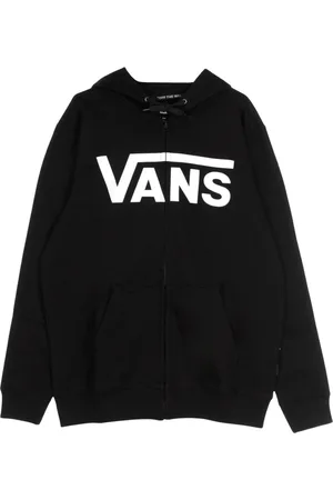 Vans Sweathshirts & Hoodies, Herre, Sort, S, Bomuld, Klassisk Zip Hoodie Sort/Hvid