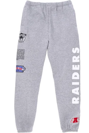 Mitchell & Ness Bukser, Herre, Grå, L, Bomuld, Oakland Raiders Fleece Tracksuit Bukser