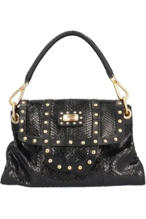 Jimmy Choo Pre-owned, Dame, Sort, ONE SIZE, Tyl, Pre-owned Laeder hndtasker