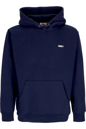 Obey Sweathshirts & Hoodies, Herre, Blå, XL, Bomuld, Premium hættetrøje til mænd