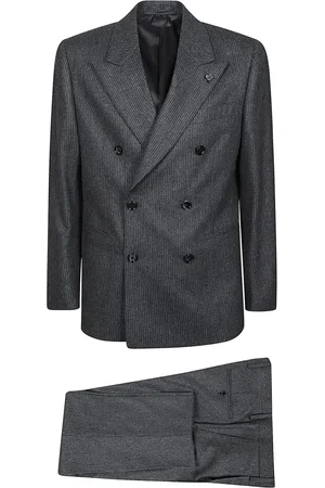 LARDINI Jakkesæt, Herre, Grå, L, Uld, Elegant Suit