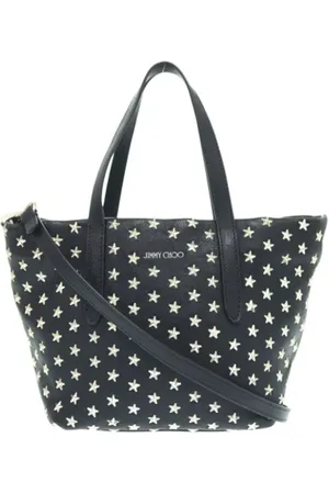 Jimmy Choo Pre-owned, Dame, Sort, ONE SIZE, Uld, Pre-owned Laeder skuldertasker