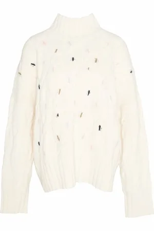 Barbour Strik, Dame, Hvid, S, Uld, Hvid Strikket Oversize Trøje