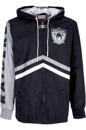 Mitchell & Ness Sport, Herre, Sort, L, Uld, Oakland Raiders Windbreaker Full Zip Sort