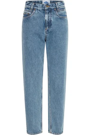 Ball Jeans, Dame, Blå, W32 L32, Uld, Afslappet pasform Marble Wash Jeans