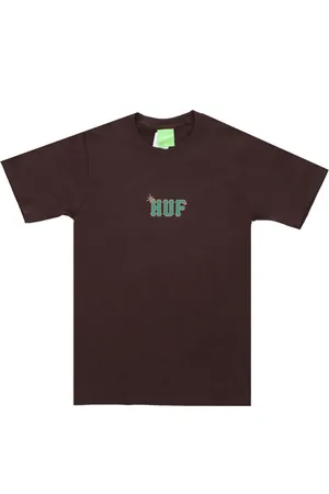 Huf Top, Herre, Brun, S, Bomuld, Sideline Tee Chocolate T-shirt