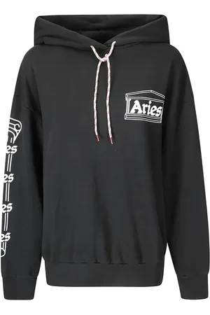 ARIES Sweathshirts & Hoodies, Herre, Sort, M, Bomuld, Hættetrøje i bomuld med frontlogo