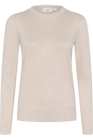 Saint Tropez Strik, Dame, , S, Uld, Grå Morn Melange Cardigan Jemmasz Stil