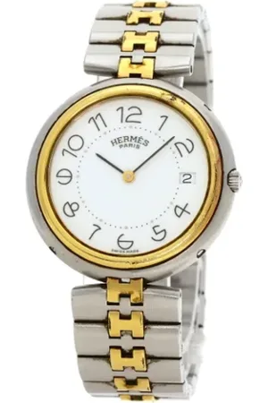 Hermès Pre-owned, Herre, Hvid, ONE SIZE, Pre-owned Rustfrit stal watches