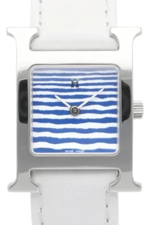 Hermès Pre-owned, Dame, Blå, ONE SIZE, Tyl, Pre-owned Rustfrit stal watches