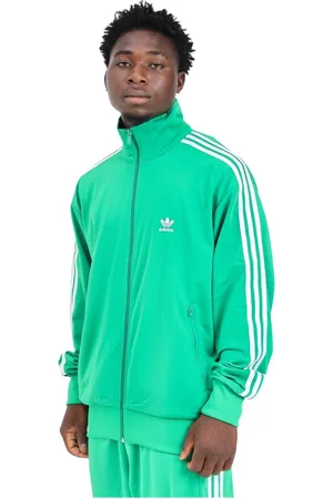 adidas Sweathshirts & Hoodies, Herre, Grøn, S, Polyester, Grøn Firebird Lynlås Sweatshirt Mænd
