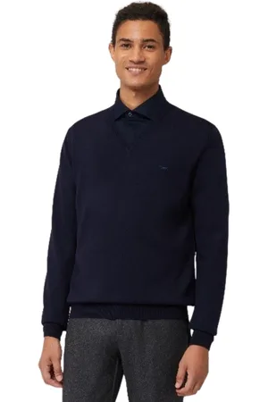 HARMONT&BLAINE Strik, Herre, Blå, 2XS, Blå Sweatshirt Ultimativ Komfort Stil