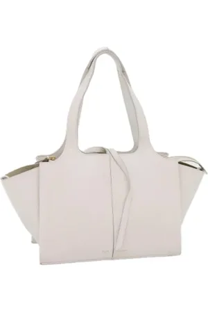 Céline Pre-owned, Dame, Hvid, ONE SIZE, Uld, Pre-owned Laeder celine-tasker