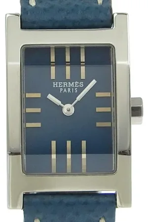 Hermès Pre-owned, Dame, Blå, ONE SIZE, Tyl, Pre-owned Rustfrit stal watches