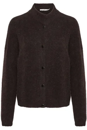 Gestuz Strik, Dame, Lilla, M, Uld, Plum Melange Cardigan