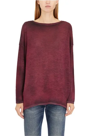 AVANT TOI Strik, Dame, Rød, S, Cashmere, Kashmir og Silke Bådhalsbluse