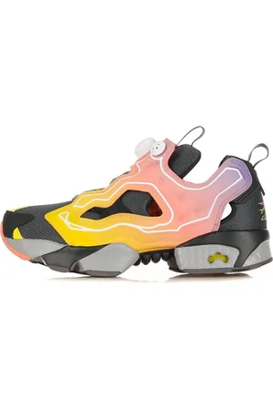 Reebok Sko, Herre, Flerfarvet, 39 EU, Grå Lave Top Sneakers Advarsel Gul