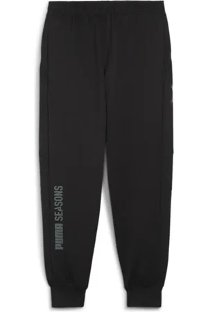 PUMA Bukser, Herre, Sort, S, Bomuld, Basis bomuld joggers - lige pasform