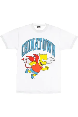 MARKET Top, Herre, Hvid, S, Bomuld, Simpsons Devil Arc Tee Hvid T-Shirt