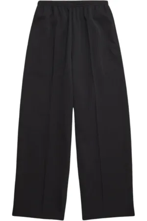 Balenciaga Bukser, Herre, Sort, XS, Uld, Oversize Elastisk Talje Uld Bukser