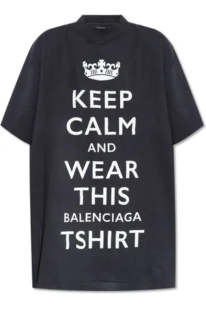 Balenciaga Top, Dame, Grå, L, Bomuld, Oversized T-shirt