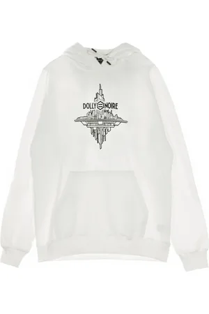 DOLLY NOIRE Sweathshirts & Hoodies, Herre, Hvid, XL, Uld, Hvid Herre Hoodie Beskytter
