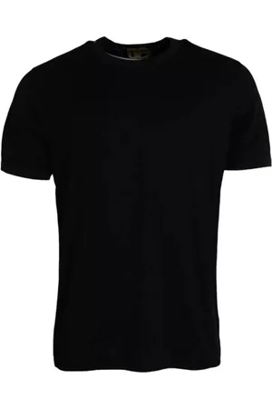 Dolce & Gabbana Top, Herre, Sort, M, Bomuld, Sort bomuldst-shirt med rund hals og korte ærmer