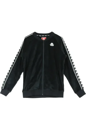 Kappa Sweathshirts & Hoodies, Herre, Sort, L, Uld, Stilfuld herre track jacket i sort/hvid