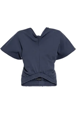 Balenciaga Top, Dame, Blå, S, Bomuld, Top med vintage effekt