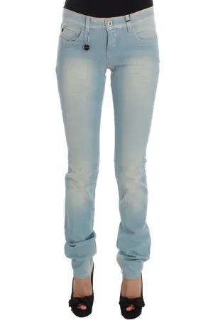Costume National Jeans, Dame, Blå, W26, Bomuld, Slim Jeans med italiensk stil