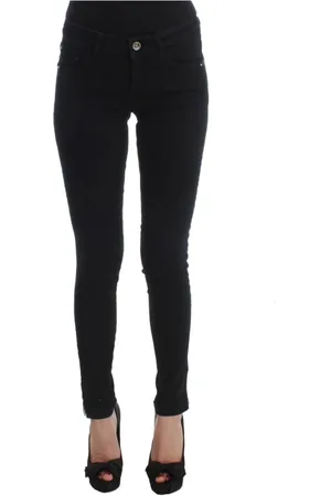 Costume National Jeans, Dame, Sort, W26, Bomuld, Sort Slim Fit Designer Jeans