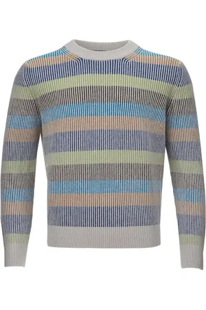 Gran Sasso Strik, Herre, Flerfarvet, L, Elegant Multifarvet Kashmir Sweater
