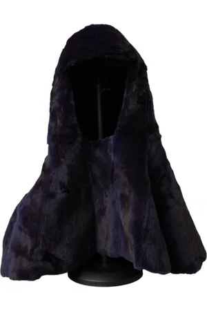 Dolce & Gabbana Tilbehør, unisex, Sort, 57 CM, Sort Væsel Pels Hovedbeklædning Kasket