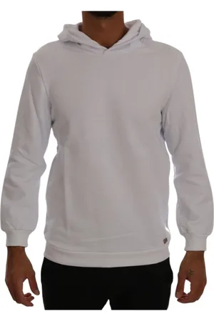 D.A. Daniele Alessandrini Sweathshirts & Hoodies, Herre, Hvid, XL, Bomuld, Luksus Hvid Hættetrøje Bomuld