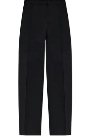 Dolce & Gabbana Bukser, Herre, Sort, L, Uld, Uldbukser med læg