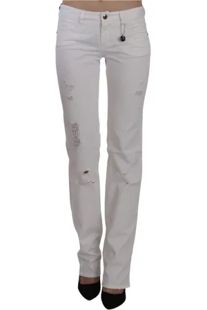 Costume National Jeans, Dame, Hvid, W26, Bomuld, Hvid Slim Fit Bomuld Jeans