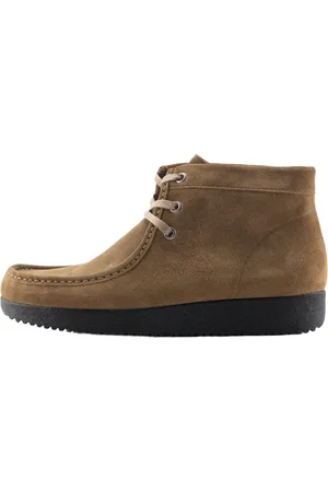 Nature Sko, Herre, Grøn, 42 EU, Suede, Luxe Ruskind Oliven Snørestøvler