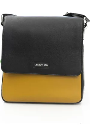 Cerruti 1881 Taske, Herre, Gul, ONE SIZE, Læder, Elegant Gul Læder Crossbody Taske