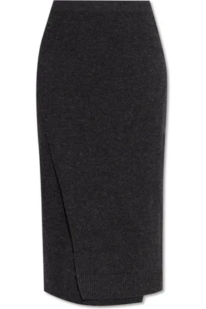 Balenciaga Nederdel, Dame, Grå, S, Uld, Uld nederdel